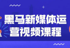 2020版黑马新媒体运营视频